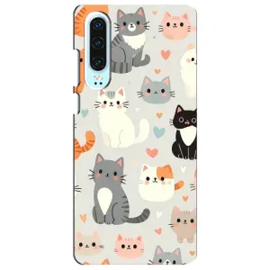 Чохол з малюнком кіт на Huawei P30 (Колаж котів)
