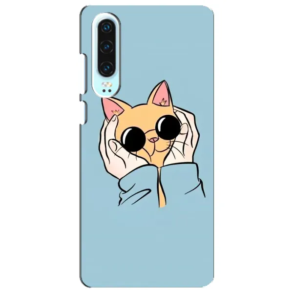 Чехол с принтом «Котик в очках» для Huawei P30