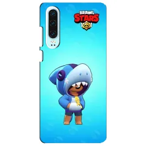 Чехол для Huawei P30 Бравл Старс (VPrint) (Леон акула)