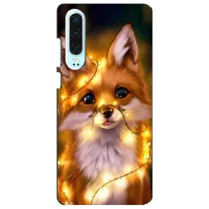 Чохли з картинкою Лисичка для Huawei P30 (VPrint) (Лисичка в гірляндах)
