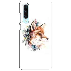 Чохли з картинкою Лисичка для Huawei P30 (VPrint) (Лиса в квітах)