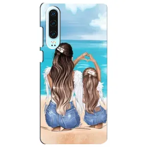 Чохол з друком для Huawei P30 - (Мама з дитинкою) (AlphaPrint) (Мама з донькою)
