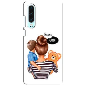Чохол з друком для Huawei P30 - (Мама з дитинкою) (AlphaPrint) (Мама з синочком)