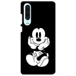 Міккі Маус чохол для Huawei P30 (AlphaPrint - Мультяшні) (Маус на чорному)