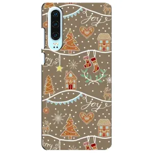 Новорічні, Святкові Чохли для Huawei P30 - 2024 год (Новорічні пряники)