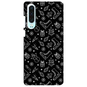 Новорічні, Святкові Чохли для Huawei P30 - 2024 год (Новорічний фон)