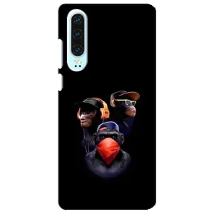 Чохол з Мавпами Huawei P30 - (AlphaPrint) (Три мавпи)