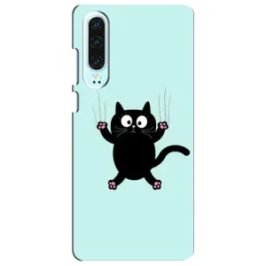 Чохол з принтом для Huawei P30 (AlphaPrint) Модні коти (Падаючий кіт)