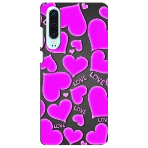 Чехлы для любимой на Хуавей P30 (VPrint) (Pink hearts)
