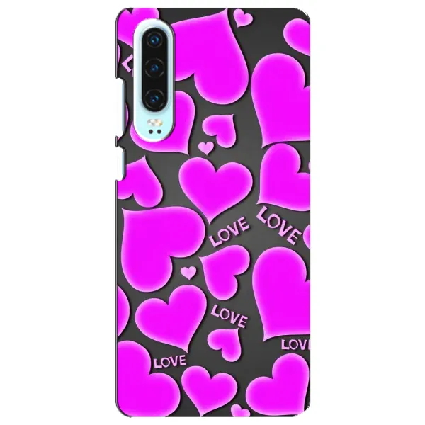 Чехол с принтом «Pink hearts» для Huawei P30 Чехол с принтом «Pink hearts» для Huawei P30