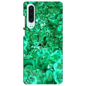 Мраморный чехол на Huawei P30 (VPrint) (Салатный Мрамор)