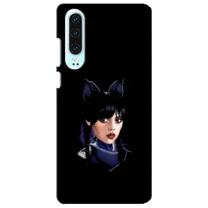 Чохли Венсдей на Huawei P30 Уенсдей (AlphaPrint) (серйозна Венздей)