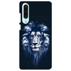 Чохол з картинкою ЛЕВ для Huawei P30 (VPrint) (Синій Лев)