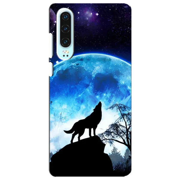 Чехол с принтом «Волк на луну» для Huawei P30 Чехол с принтом «Волк на луну» для Huawei P30