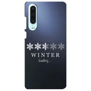 Зимні Чохли для Хуавей P30 - прозорий фон (Winter loading)