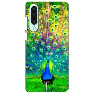 Чохол з пташками на Huawei P30 (VPrint) (Яскравий Павлин)