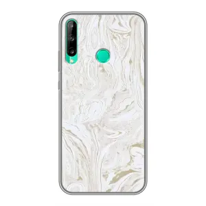 Мраморный чехол на Huawei P40 Lite e (VPrint) (Белый мрамор)