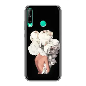 Чехлы (ART) Цветы на Huawei P40 Lite e (VPrint) (Белые цветы)