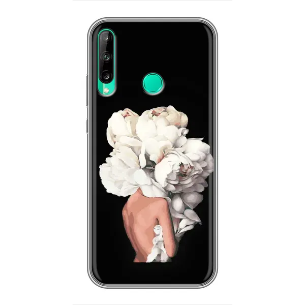 Чохол з принтом «Білі квіти» для Huawei P40 Lite e