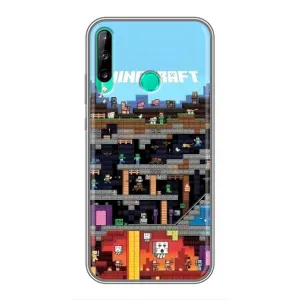 Чехол Майнкрафт на Huawei P40 Lite e (AlphaPrint) Minecraft (фон Minecraft)