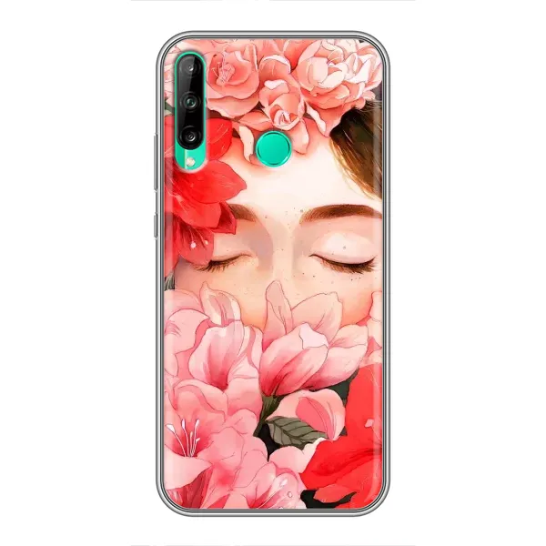 Чохол з принтом «Очі в квітах» для Huawei P40 Lite e