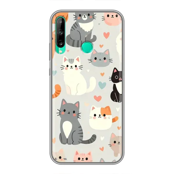 Чехол с принтом «Коллаж котов» для Huawei P40 Lite e