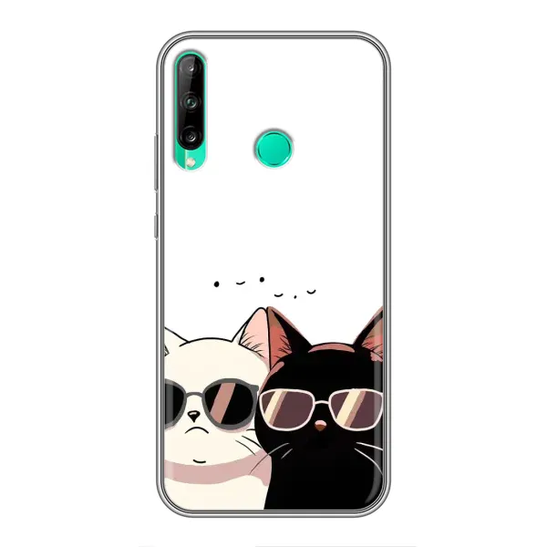 Чехол с принтом «Коты в очках» для Huawei P40 Lite e