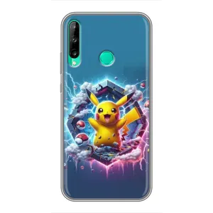 Чехол с Пикачу на Huawei P40 Lite e (Лого Пикачу)