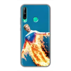 Чехол с принтом Фантастическая четверка для Huawei P40 Lite e (Человек-факел в огне)