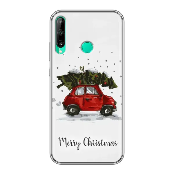 Чохол з принтом «Авто з ялинкою» для Huawei P40 Lite e