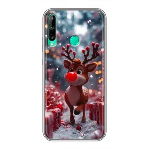 Яркий чехол для Huawei P40 Lite e с Зимними Оленятами (Олень среди подарков)
