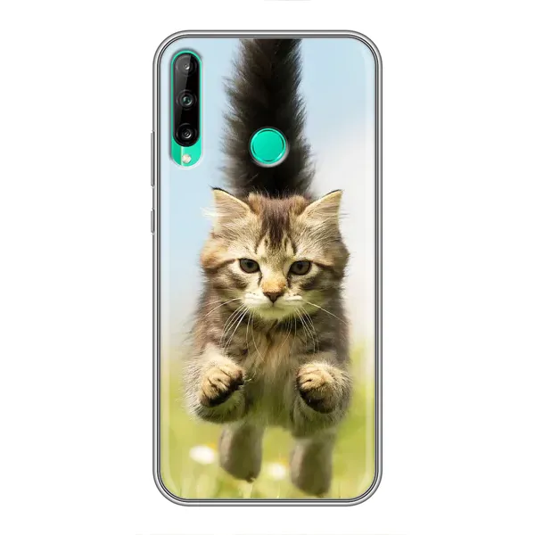 Чохол з принтом «Прижок кота» для Huawei P40 Lite e