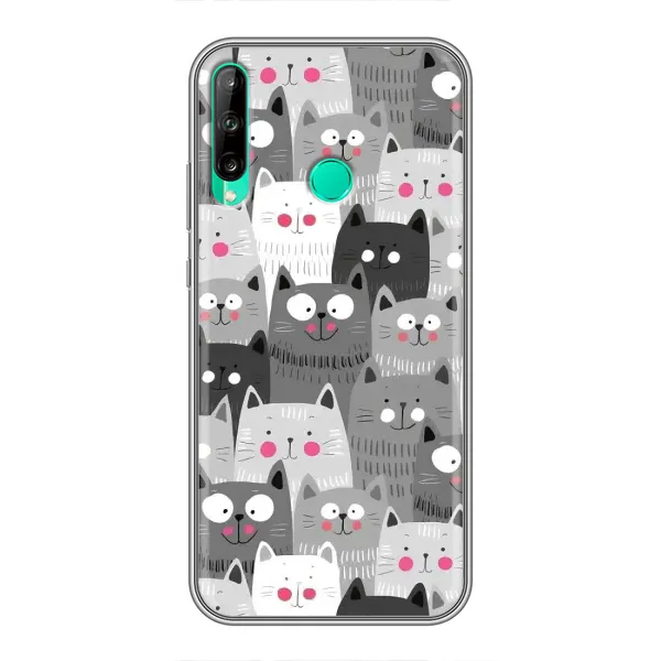 Чохол з принтом «Мальовані котики» для Huawei P40 Lite e