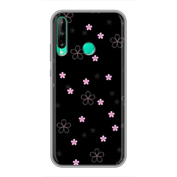 Чохол з принтом «Рожеві квіти на чорному» для Huawei P40 Lite e Чохол з принтом «Рожеві квіти на чорному» для Huawei P40 Lite e