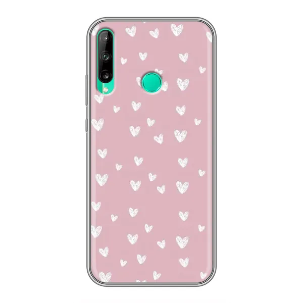 Чохол з принтом «Сердечки на рожевому» для Huawei P40 Lite e Чохол з принтом «Сердечки на рожевому» для Huawei P40 Lite e