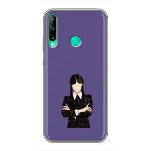 Чехлы Венсдей на Huawei P40 Lite e Уэнсдей (AlphaPrint) (Уэнздей в черном)