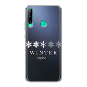 Зимние Чехлы для Хуавей P40 Лайт е - прозрачный фон (Winter loading)