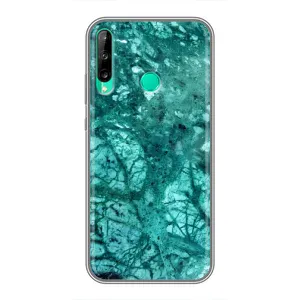 Мраморный чехол на Huawei P40 Lite e (VPrint) (Зеленый мрамор)