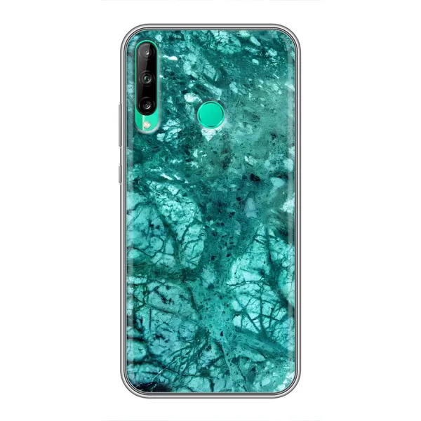 Чохол з принтом «Зелений мрамор» для Huawei P40 Lite e