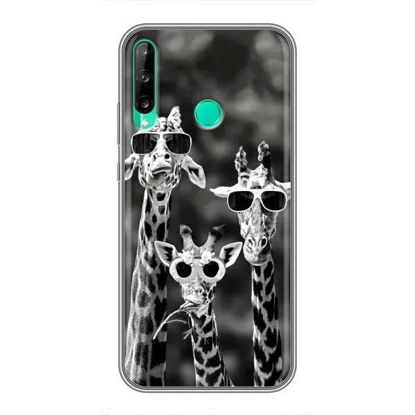Чохол з принтом «Жирафи в окулярах» для Huawei P40 Lite e Чохол з принтом «Жирафи в окулярах» для Huawei P40 Lite e