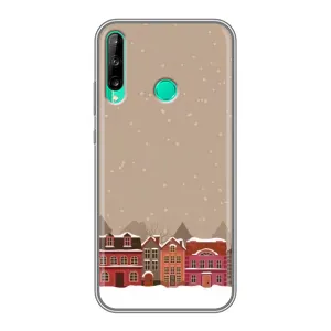 Новогодние, Праздничные Чехлы для Huawei P40 Lite e - 2024 год (Зимний город)