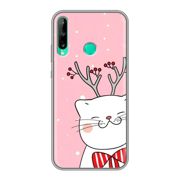 Чохол з принтом «Зимовий кіт» для Huawei P40 Lite e