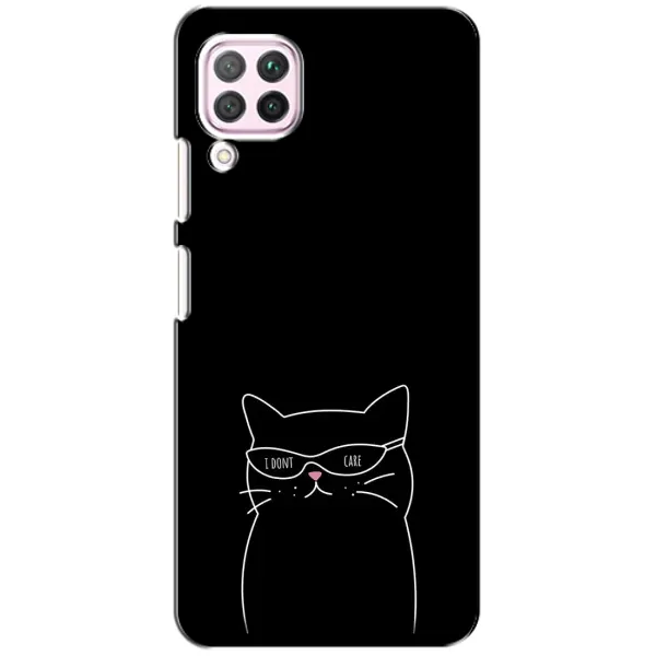 Чехол с принтом «Равнодушный кот» для Huawei P40 Lite