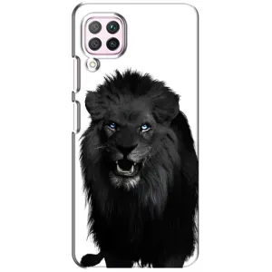 Чехлы с картинками животных Huawei P40 Lite (Черный ЛЕВ)
