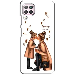 Чехол с печатью для Huawei P40 Lite - (Мама с ребенком) (AlphaPrint) (Дочка и мама)