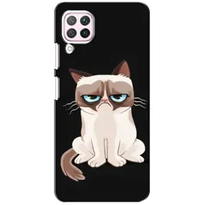 Чехол с принтом для Huawei P40 Lite (AlphaPrint) Модные коты (Грустный кот)