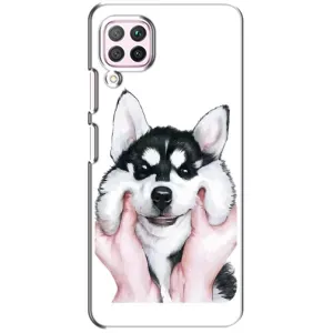 Чехол с Хаски для Huawei P40 Lite - (AlphaPrint) (Хаски улыбака)