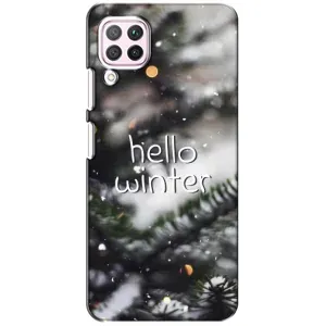 Новогодние, Праздничные Чехлы для Huawei P40 Lite - 2024 год (Hello winter)