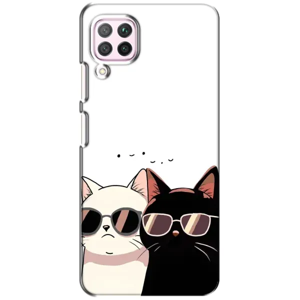Чехол с принтом «Коты в очках» для Huawei P40 Lite