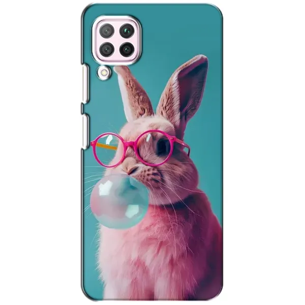Чехол с принтом «Кролик в очках» для Huawei P40 Lite
